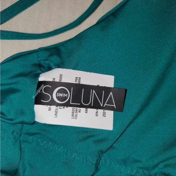 New Soluna Under The Sea Plunge High Cut Leg One Piece Swimsuit Size Medium - Picture 6 of 8